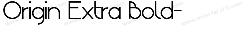 Origin Extra Bold字体转换